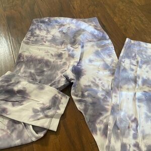 lululemon athletica Purple Tie-Dye align Leggings size 2